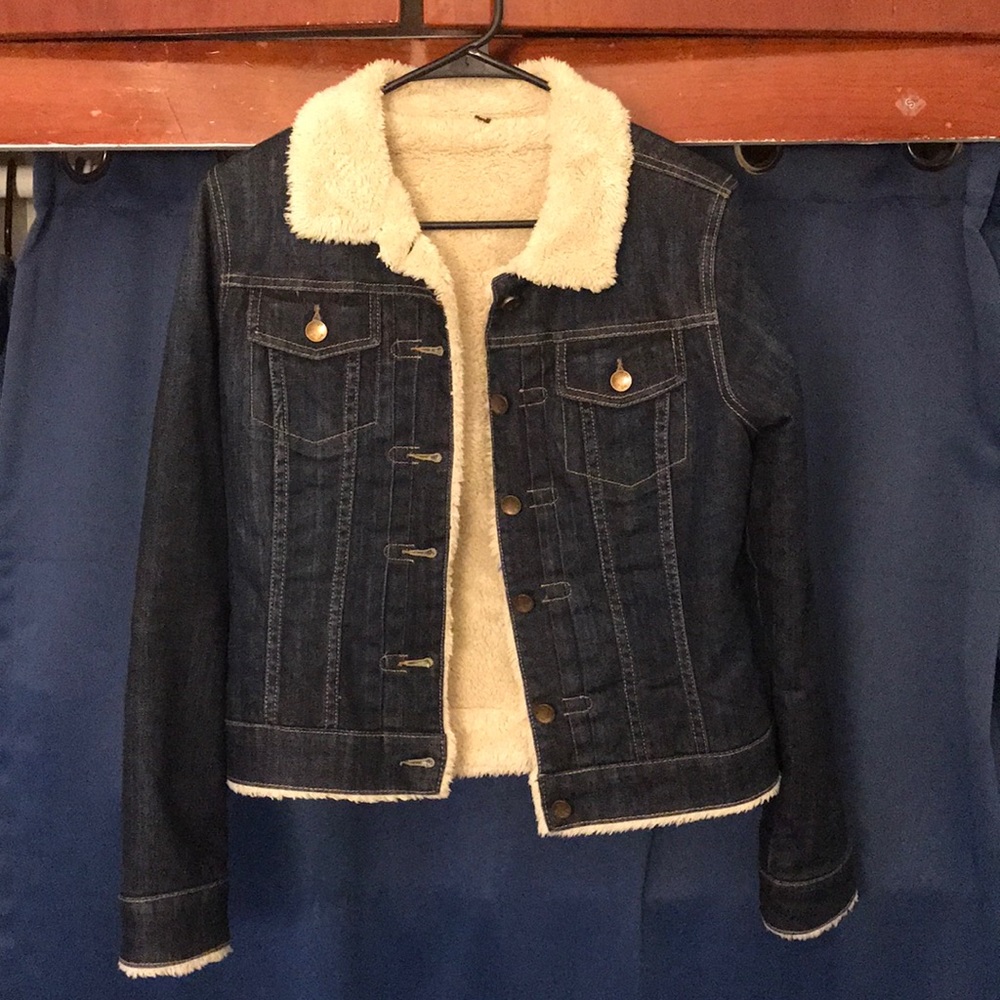 Sherpa lined denim jacket